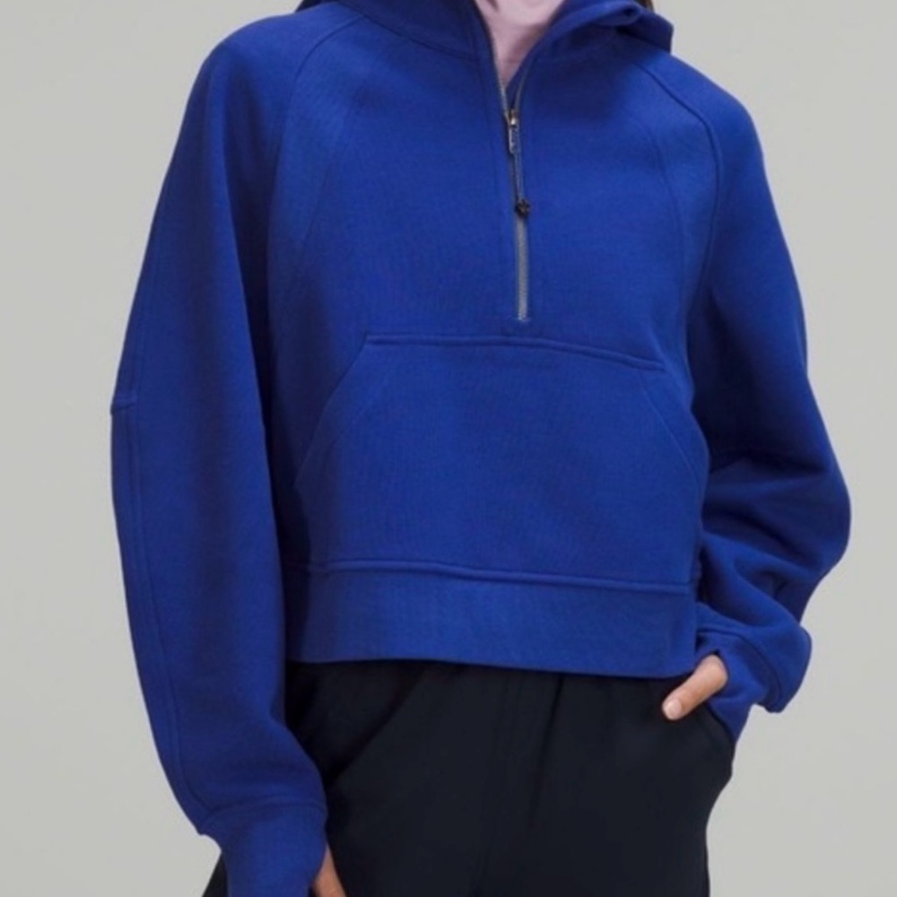 Lululemon Scuba Oversized Half-Zip Hoodie Royal Blue Sz XS/S XLNT